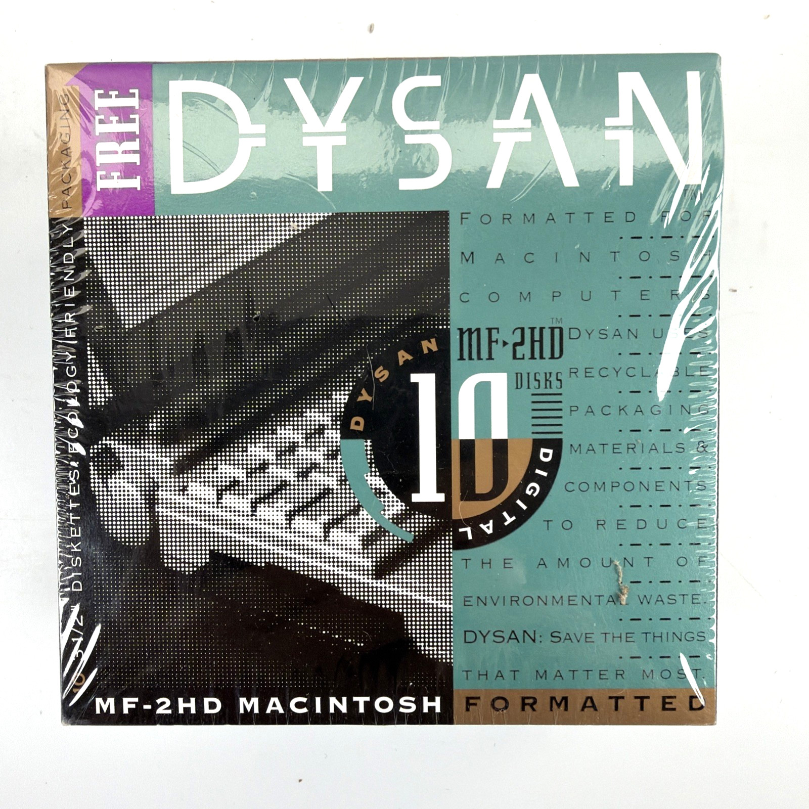 DYSAN 10 pack 3.5" DSHD Diskettes MF2HD 1.4MB formatted for Macintosh - NEW