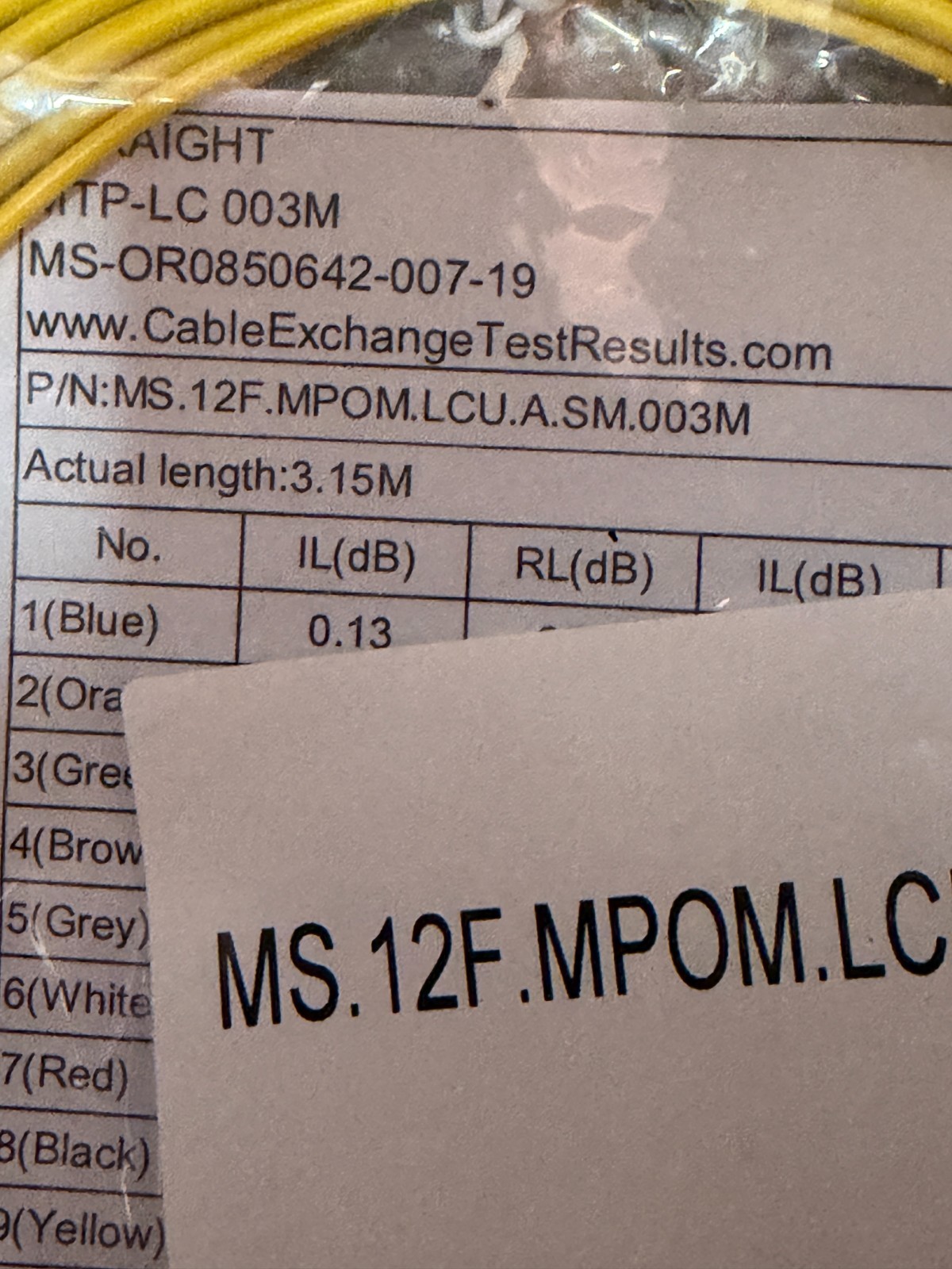 MPO to LC SM 12 Breakout Fan Fiber Optic Patch Cord Cable