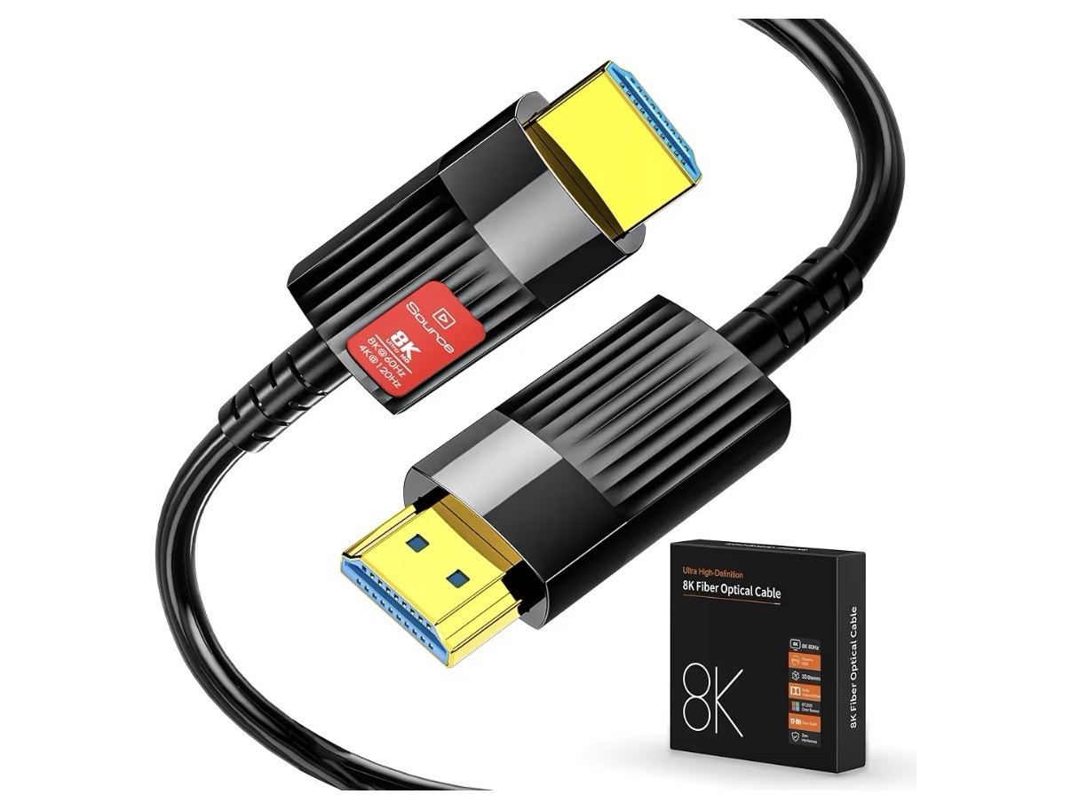 8K 4K Fiber Optic HDMI Cable 100FT/30M, Long HDMI 2.1 Cable Support 48Gbps H...