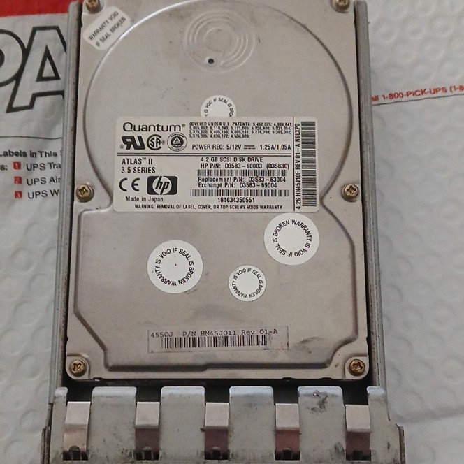 Quantum Atlas II 4.2GB 3.5" SCSI Internal HDD 7200RPM 2MB Hot Swap