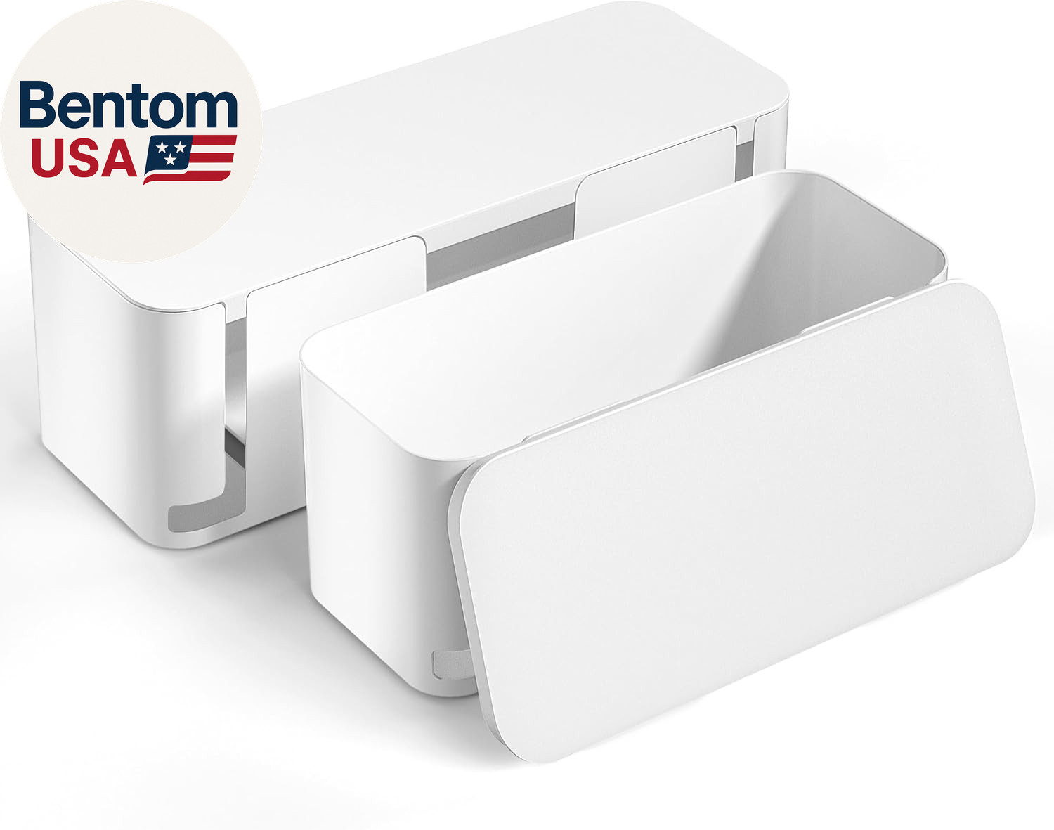 2 Pack Cable Management Box, Pet Friendly Cord Organizer Box for Home & Office,