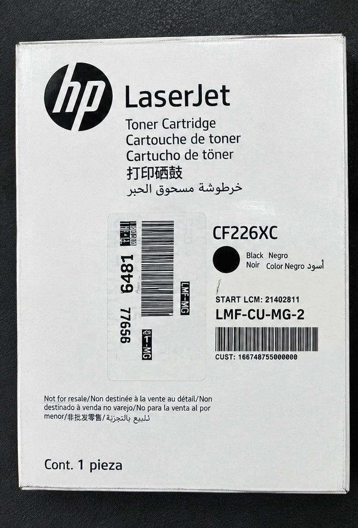 HP CF226XC Genuine/Original Black Laser Toner Cartridge for HP LaserJet