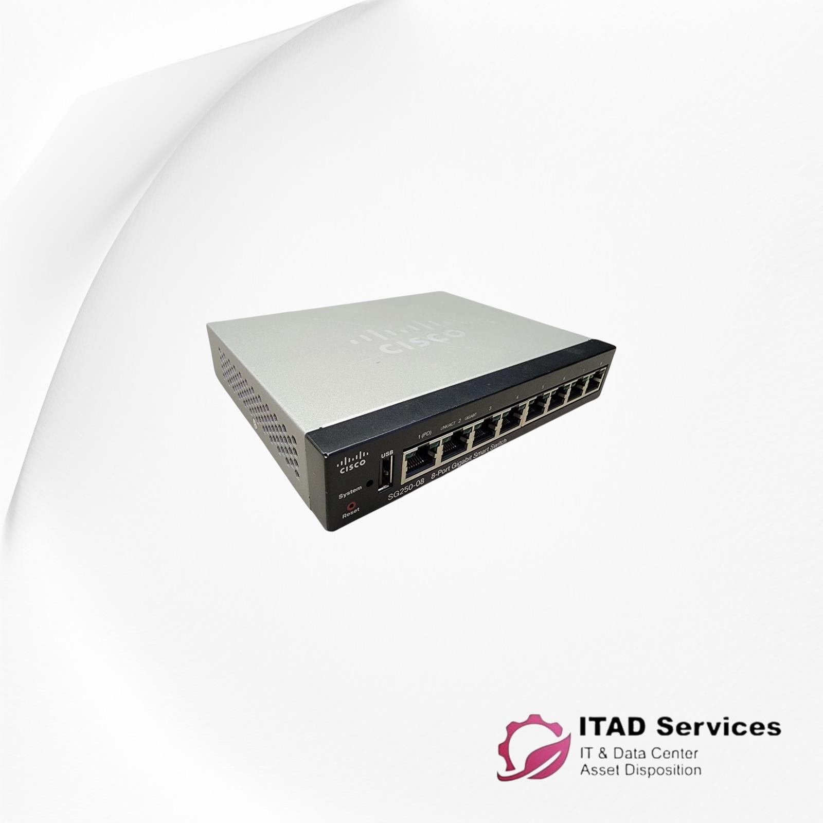 CISCO SG250-08 8-Port Gigabit PoE Smart Switch