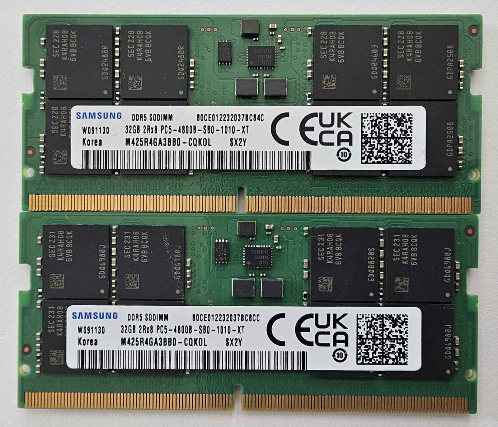 Samsung 64GB (2x32GB) DDR5 SO-DIMM SODIMM PC5-4800B memory M425R4GA3BB0