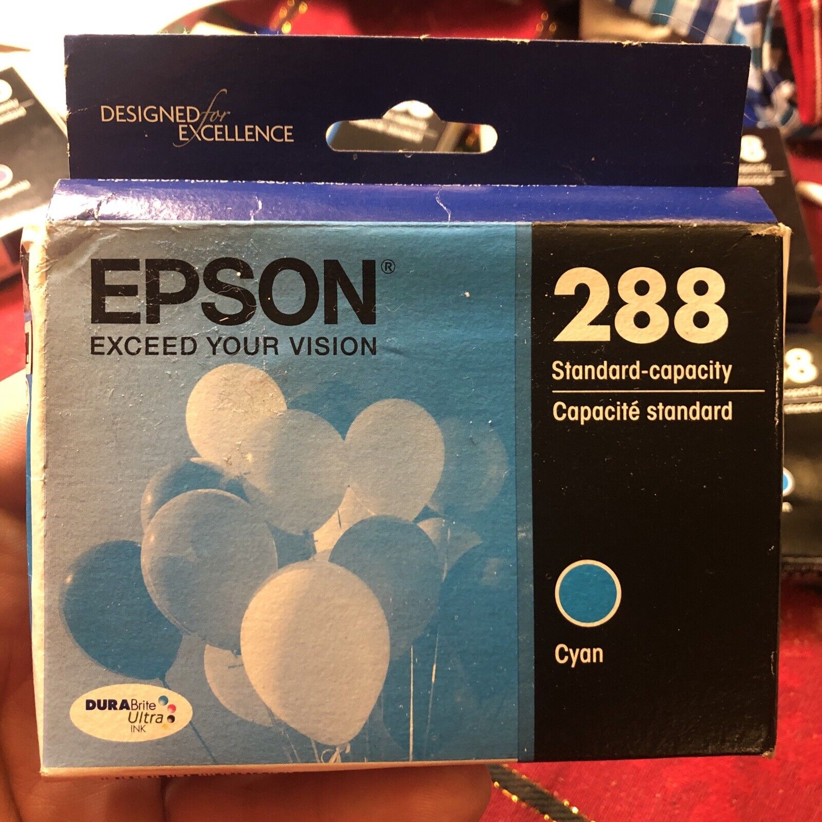 Lot of 4 Genuine Epson 288 inks 2 Cyan And 2 Yellow Various Expiration Dates