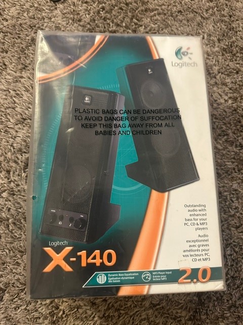Logitech X140 Computer Desktop/Laptop Speakers Brand New Sealed