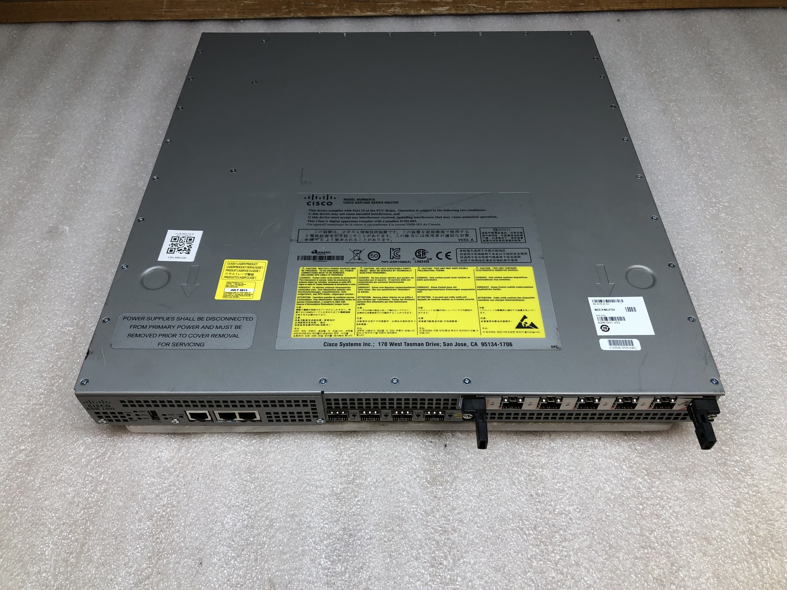 Cisco ASR 1001 1000 Series 4xSFP SPA-5X1GE-V2 Module Aggregated Services Router