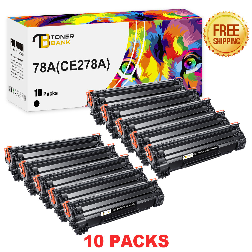 10 x CE278A Toner Cartridge For HP 78A LaserJet M1536dnf MFP P1600 P1606
