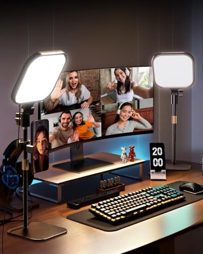  Zoom Lighting for Computer, Video Conference Lighting for Video Calls, 2-pack