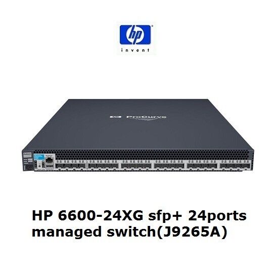 HP ProCurve (J9265A) 6600-24XG 10 Gigabit 24x SFP+ Layer 3 2 PSU Included