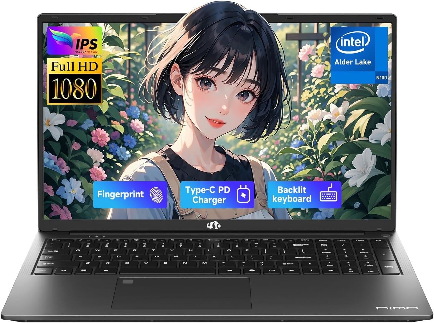 NIMO 17.3" FHD IPS Student Laptop 4GB RAM 128GB SSD, Pentium 4 Cores N100