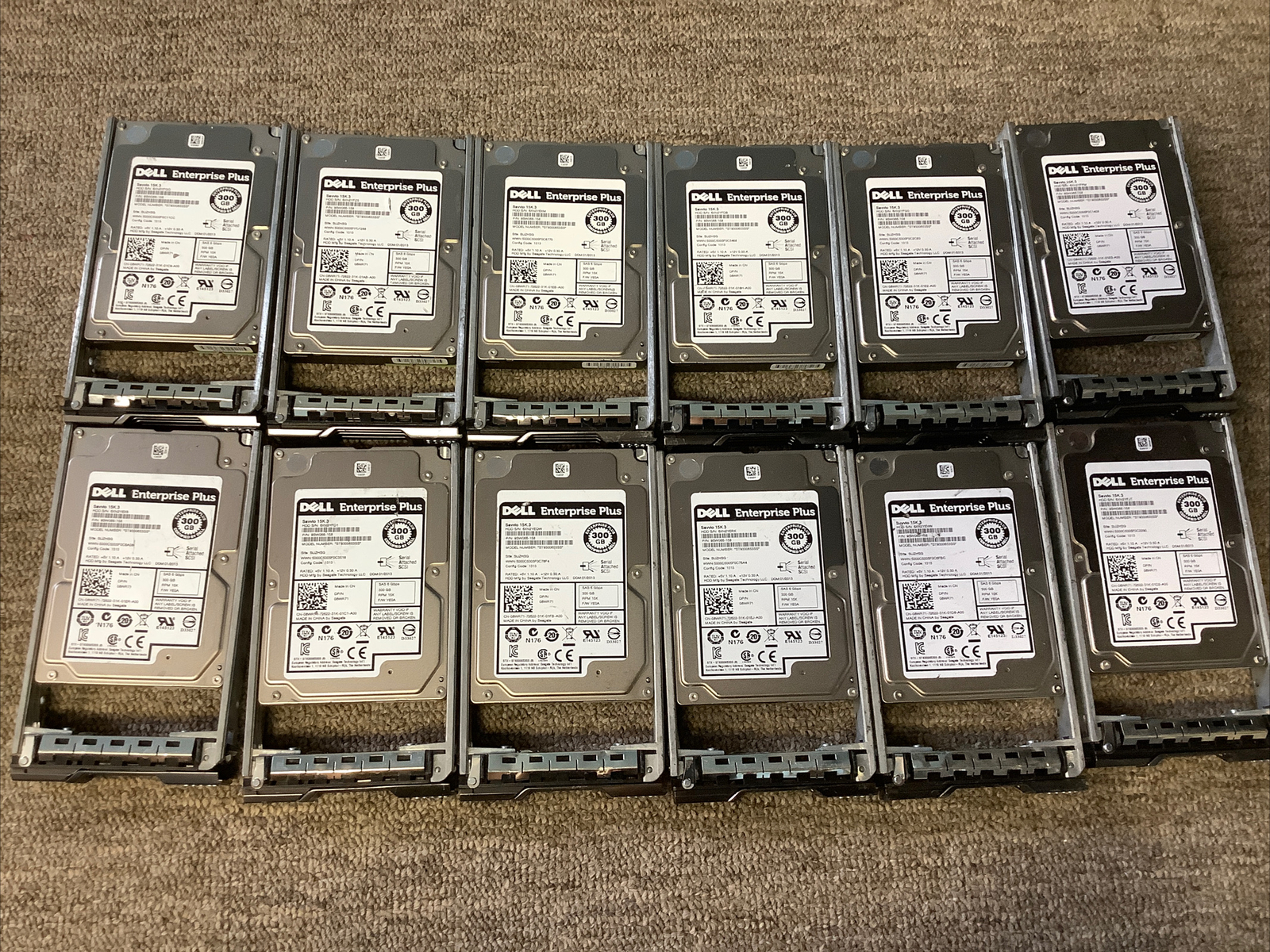 Lot of 12 Dell Mini 300GB Internal Hard Drives