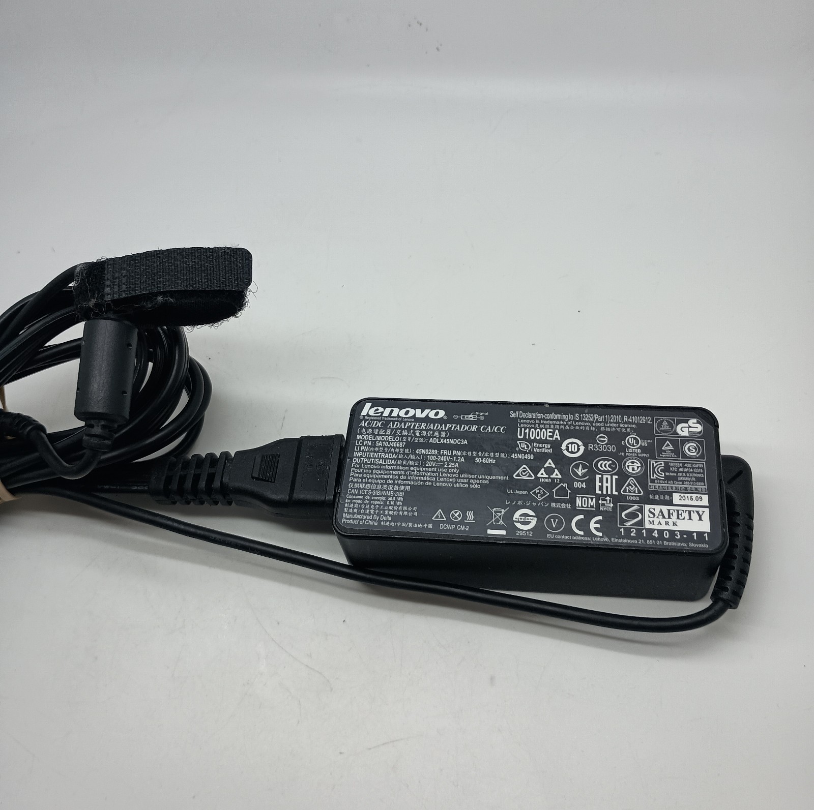 #M)Genuine Lenovo Ideapad Yoga Laptop Charger Adapter Power Supply 20V 2.25A 45W
