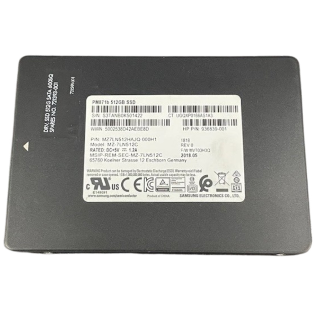 Samsung PM871b 512GB 2.5" SATA 6Gb/s SSD MZ-7LN512C