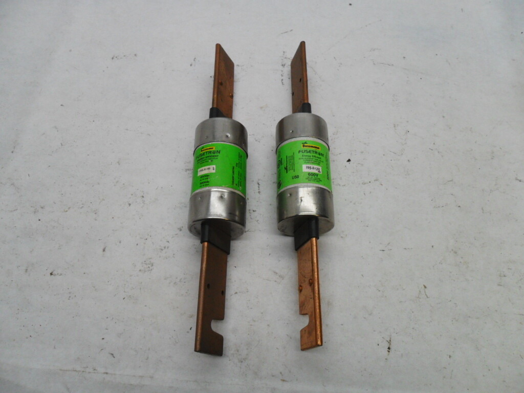 LOT OF 2 FUSETRON FRS-R-150 TIME DELAY FUSE 150A 600VAC
