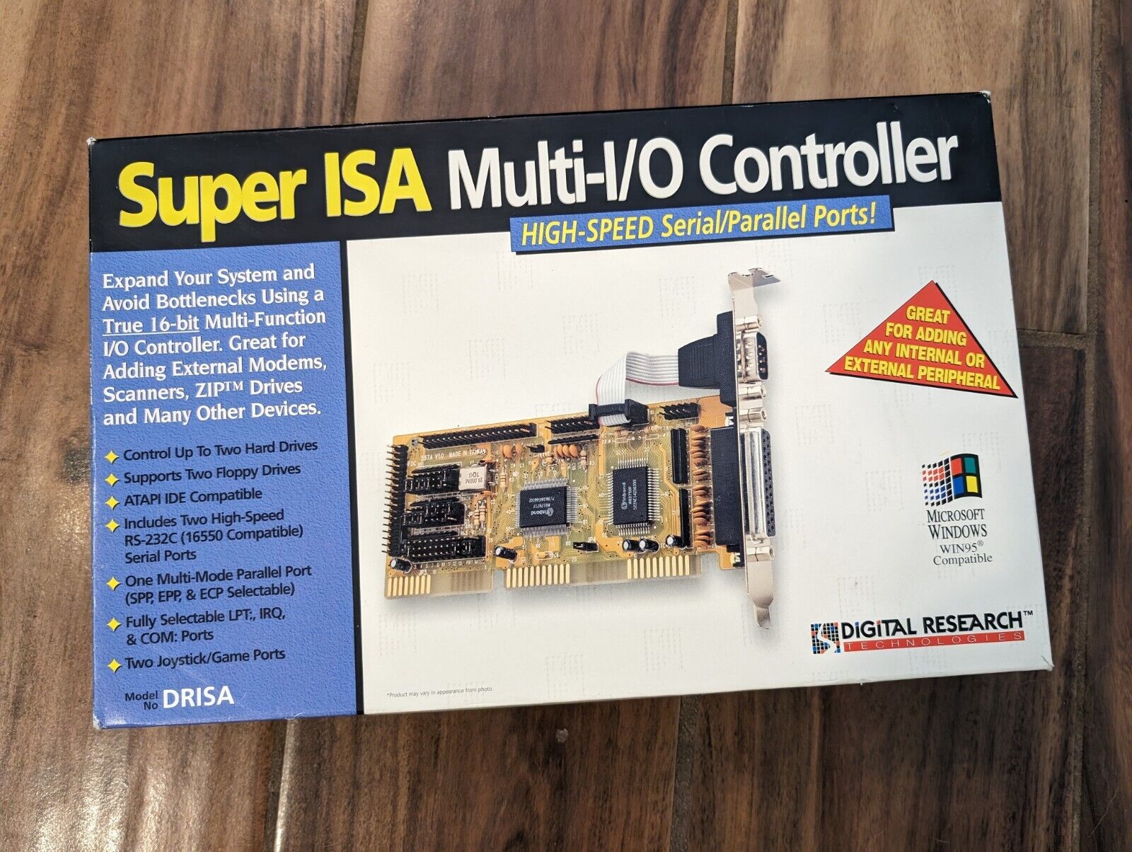 New Digital Research Super ISA Multi-I/O Controller DRISA Serial Parallel Ports