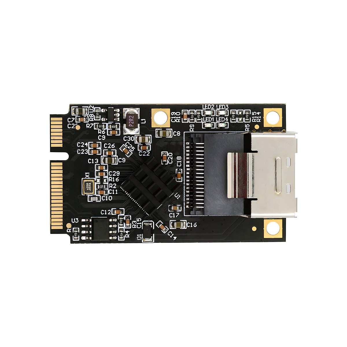 CY Mini PCI-E to Mini SAS SFF-8087 Four Ports Adapter SATA 3.0 6Gbps for SSD
