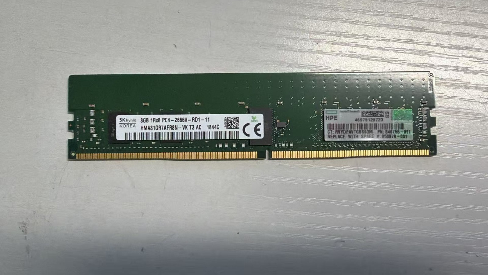 840755-091 HP 8GB (1x8GB) 1RX8 PC4-2666V MEMORY 815097-B21 850879-001
