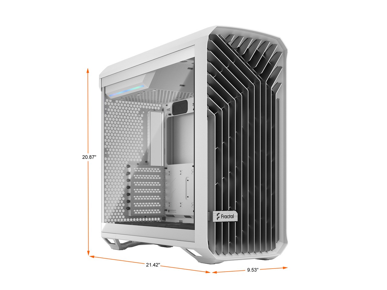 Fractal Design Torrent White E-ATX Tempered Glass Window High-Airflow Mid Tower