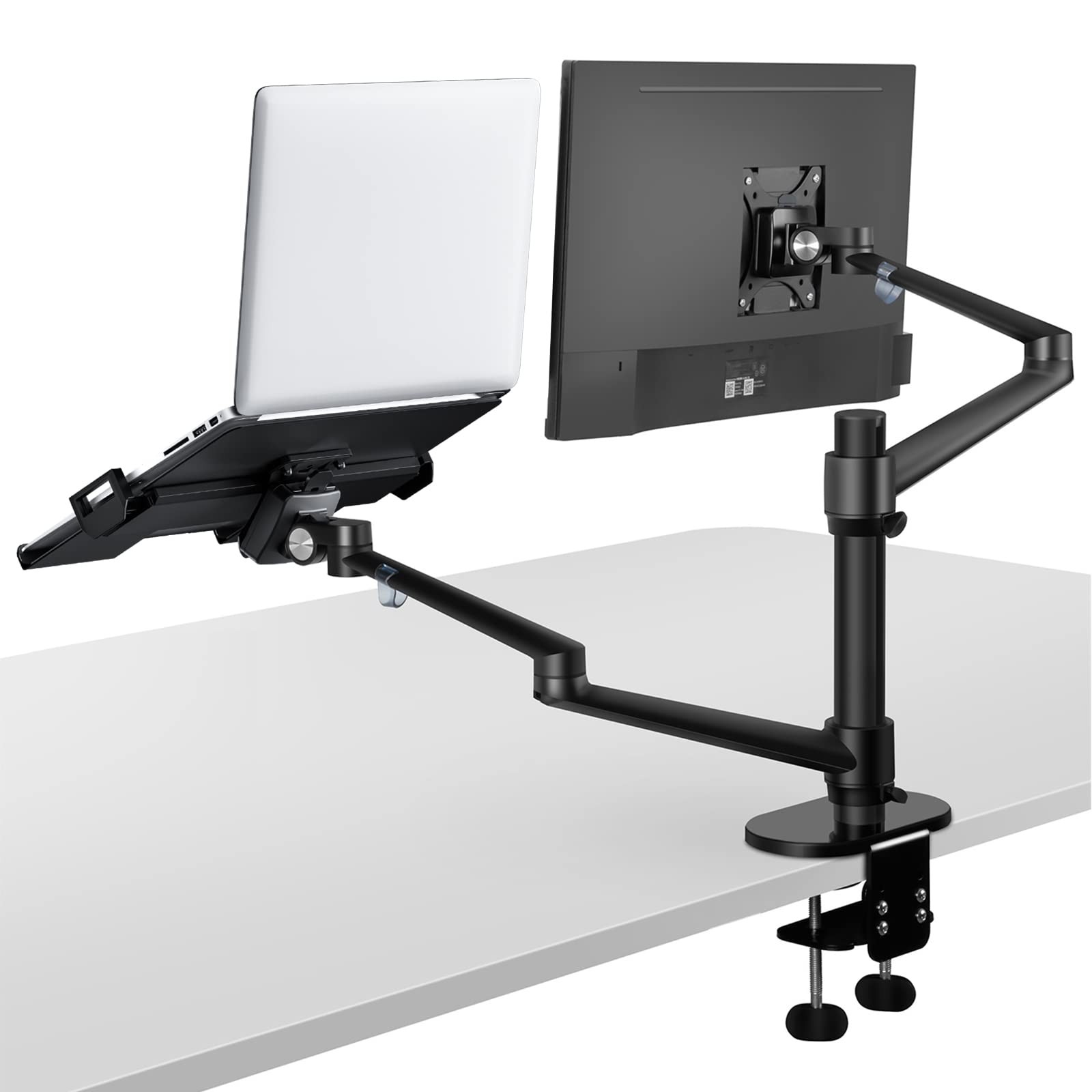 Viozon Monitor and Laptop Mount, 2-in-1 Adjustable Dual 17-32 inches, Black 