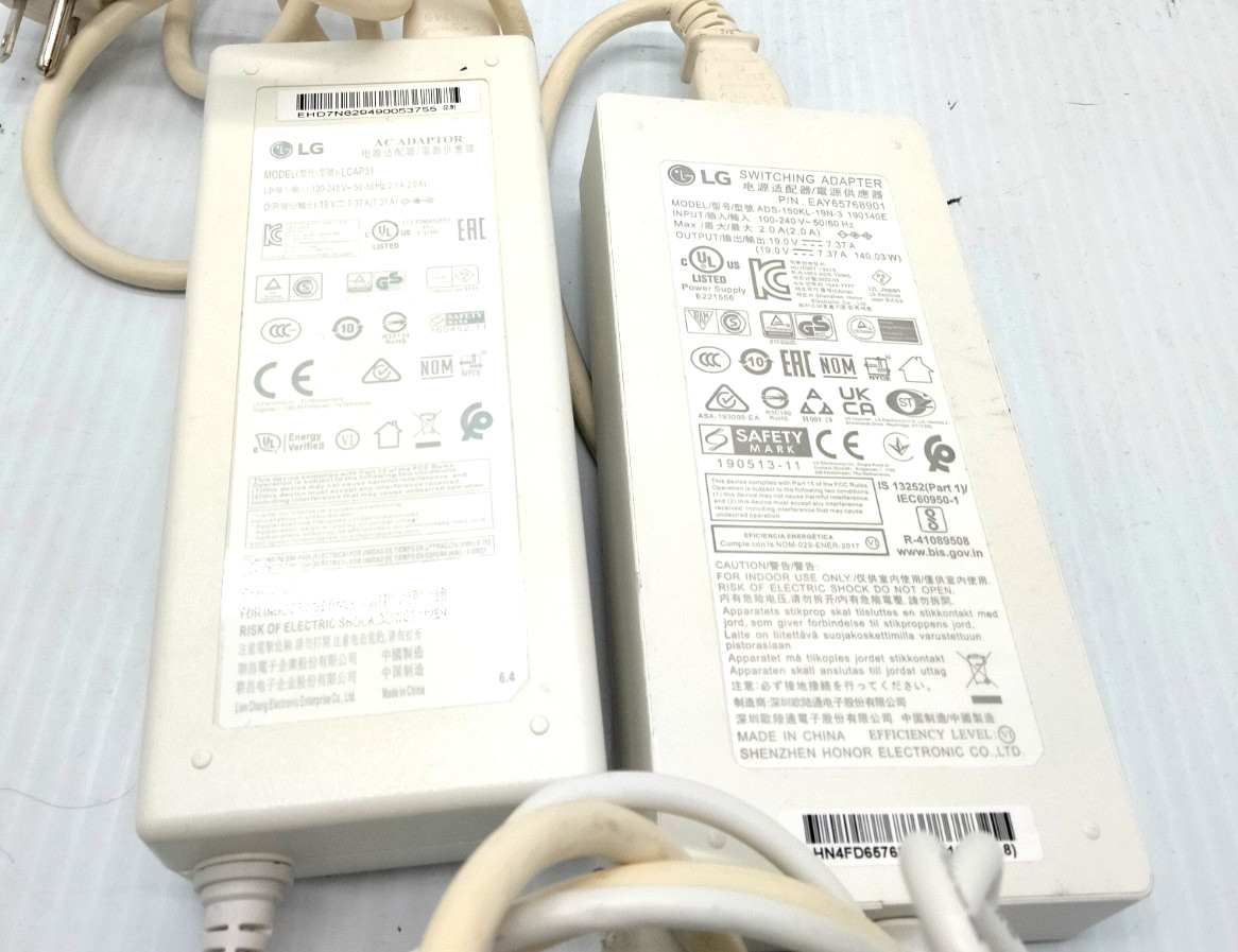 1 - LG 19V 7.37A 140W AC Adapter for monitor ADS-150KL-19N-3 charger AC WHITE