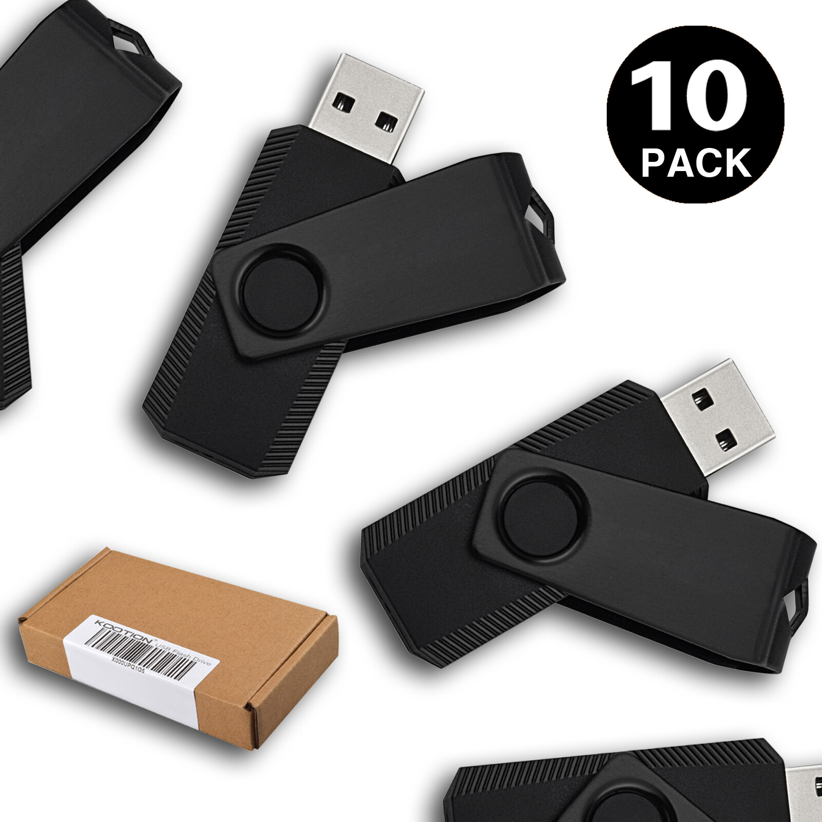 10 Pack 16GB Swivel USB Flash Drive Flash Memory Stick Thumb USB 2.0 Pen Drives