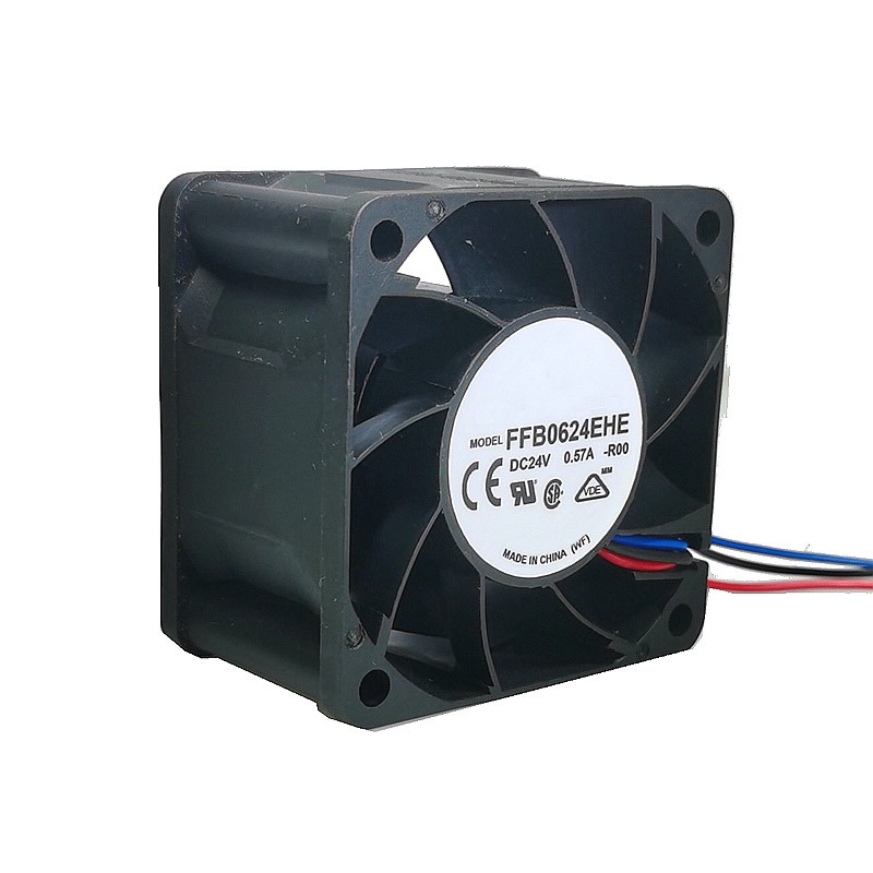 For Delta FFB0624EHE 60*60*38mm  DC 24V 0.57A Axial Case Cooling Fan 2Pin