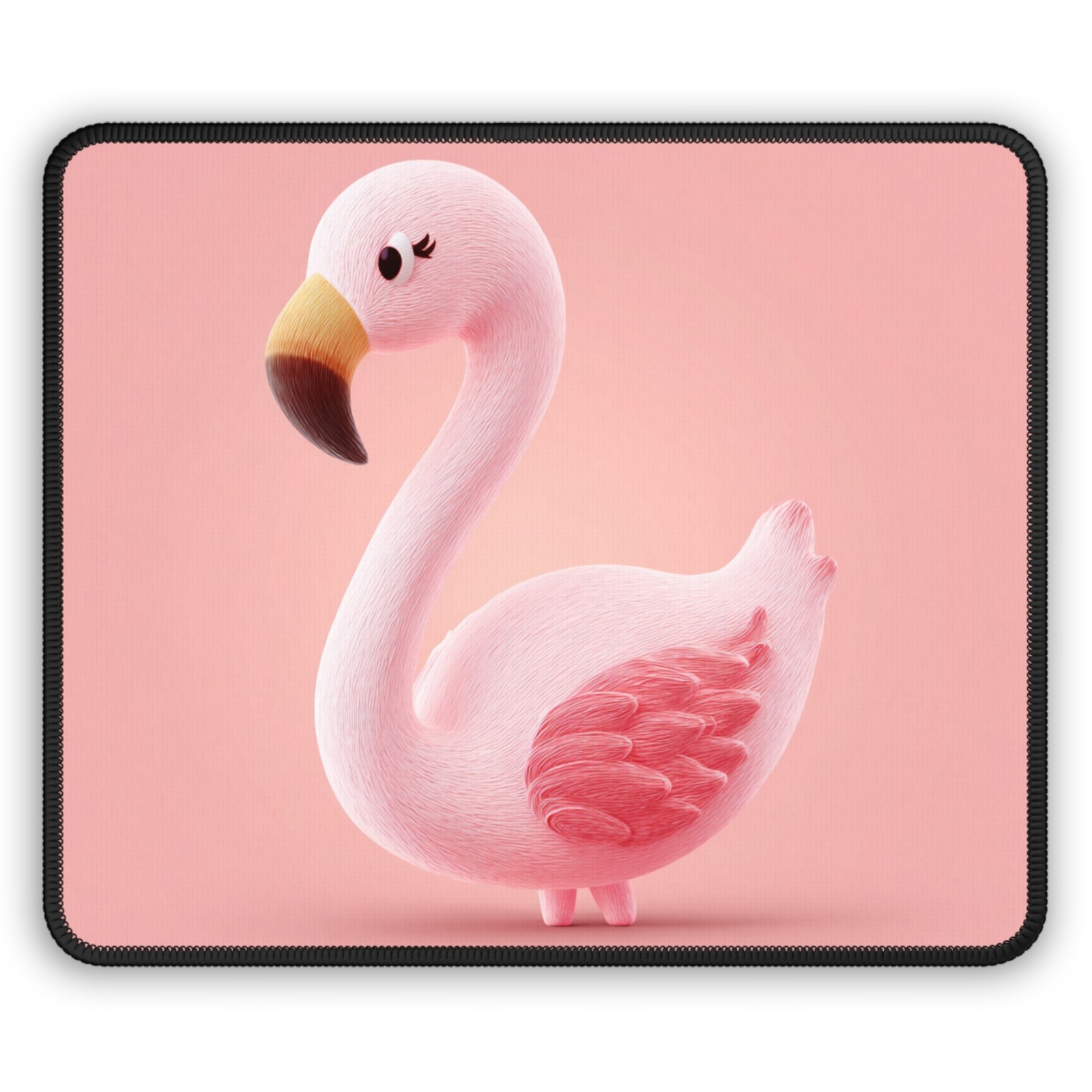 Cute Pink Flamingo Gaming Mouse Pad | Pastel Desk Mat