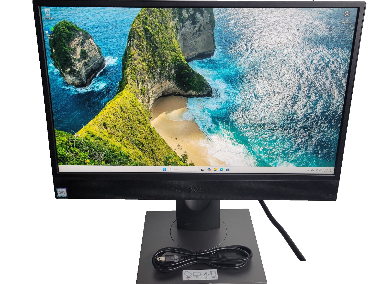 Dell OptiPlex 5270 21.5" FHD AIO i5-9500 8GB RAM 256GB SSD Win11Pro Wifi