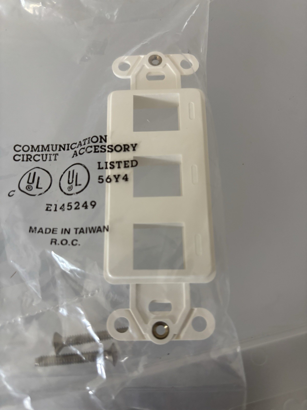 Channel Vision 3 Port Keystone Jack Wall Insert Lot Of 50