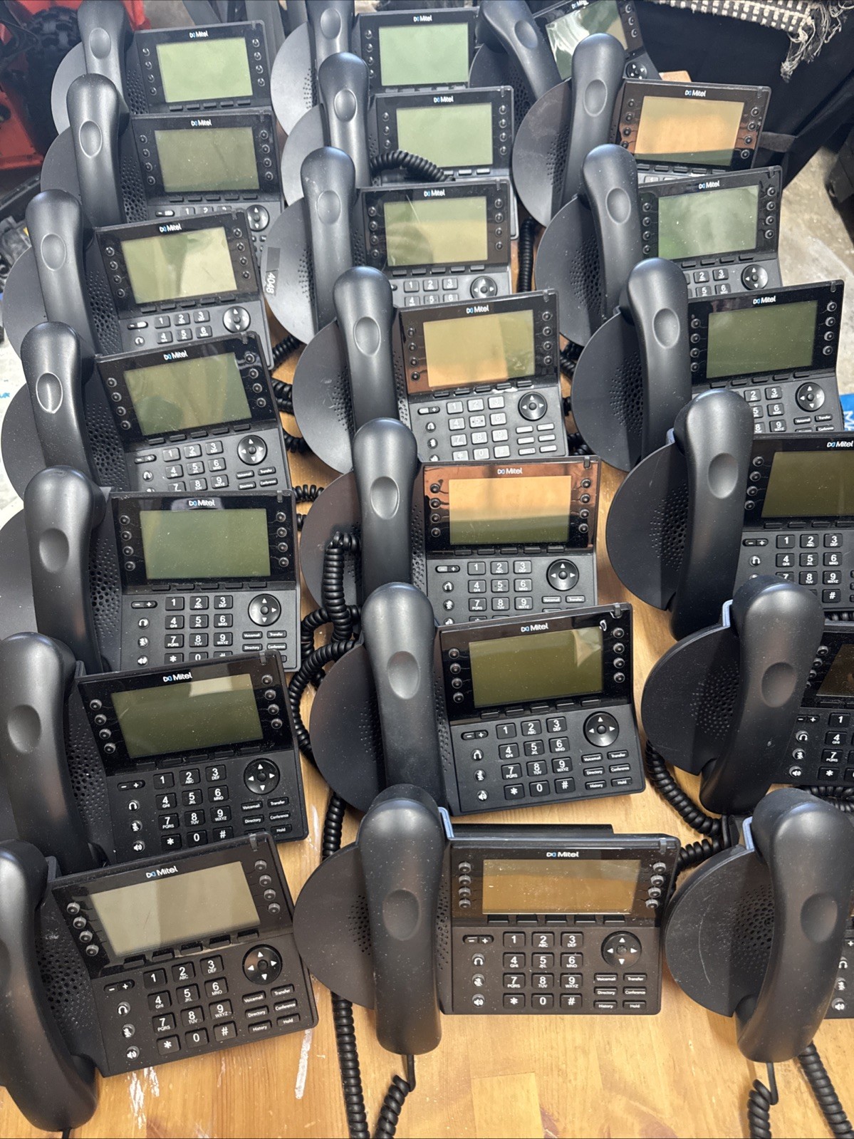 Lot Mitel IP480 Gigabit 8-line VoIP System PoE Phone w/Stand