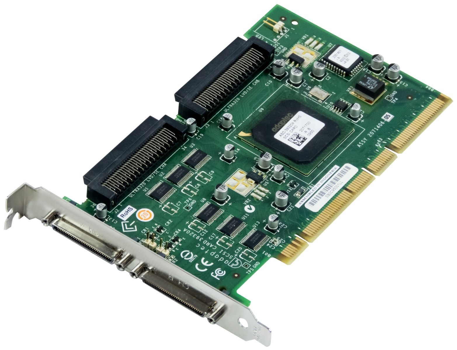 ADAPTEC ASC-39320A ULTRA320 SCSI PCI-X REGULAR PROFILE 2x U320 VHDCI 68 PIN