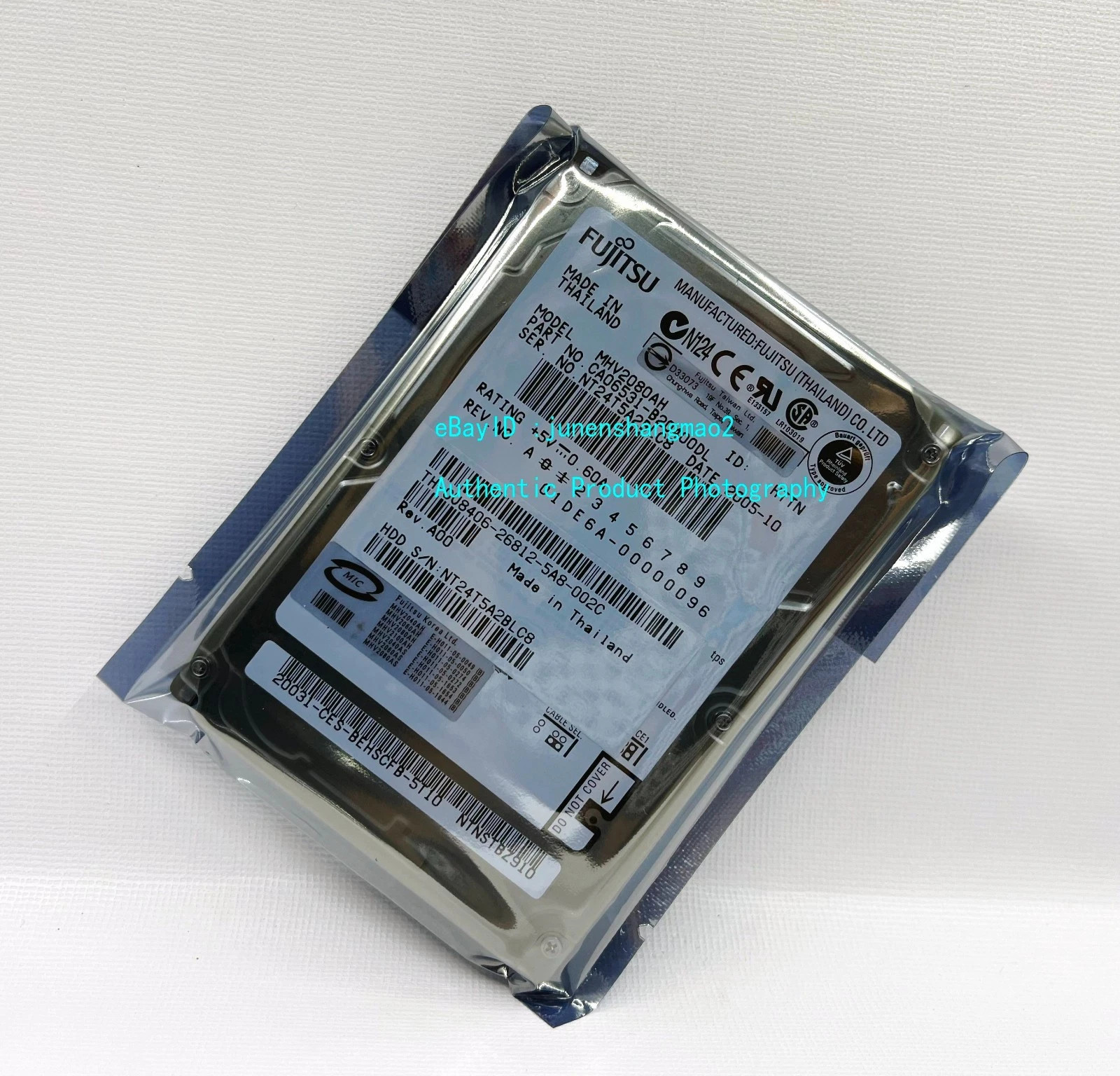 Fujitsu 80GB 5400RPM MHV2080AH IDE 2.5-inch notebook hard drive