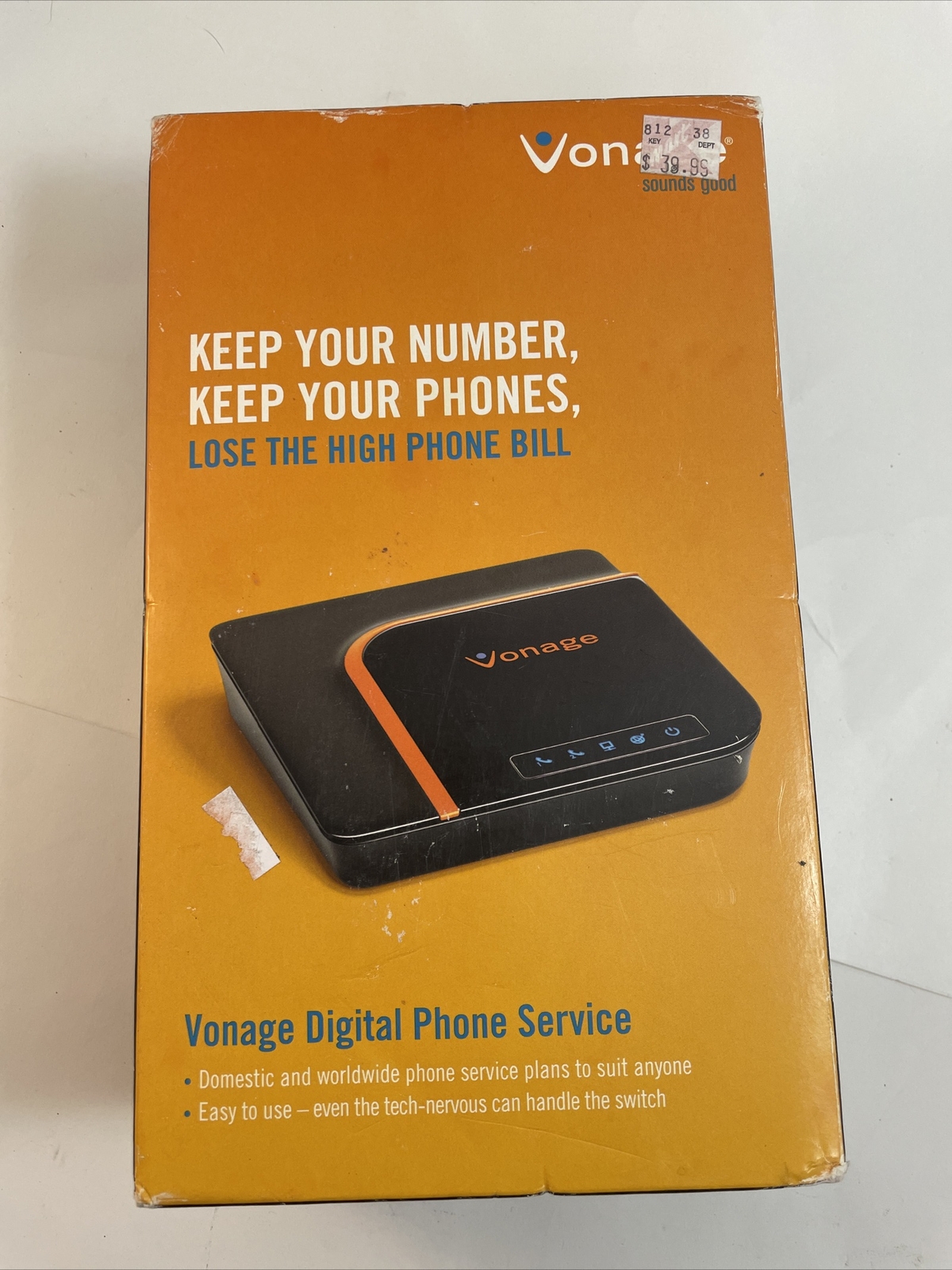 VONAGE VDV22-VD Digital VOIP Phone Adapter Open Box