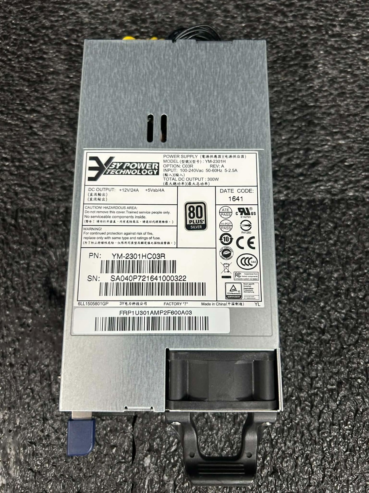 3Y Power Technology YM-2301HC03R YM-2301H 300W 80Plus Silver Power Supply