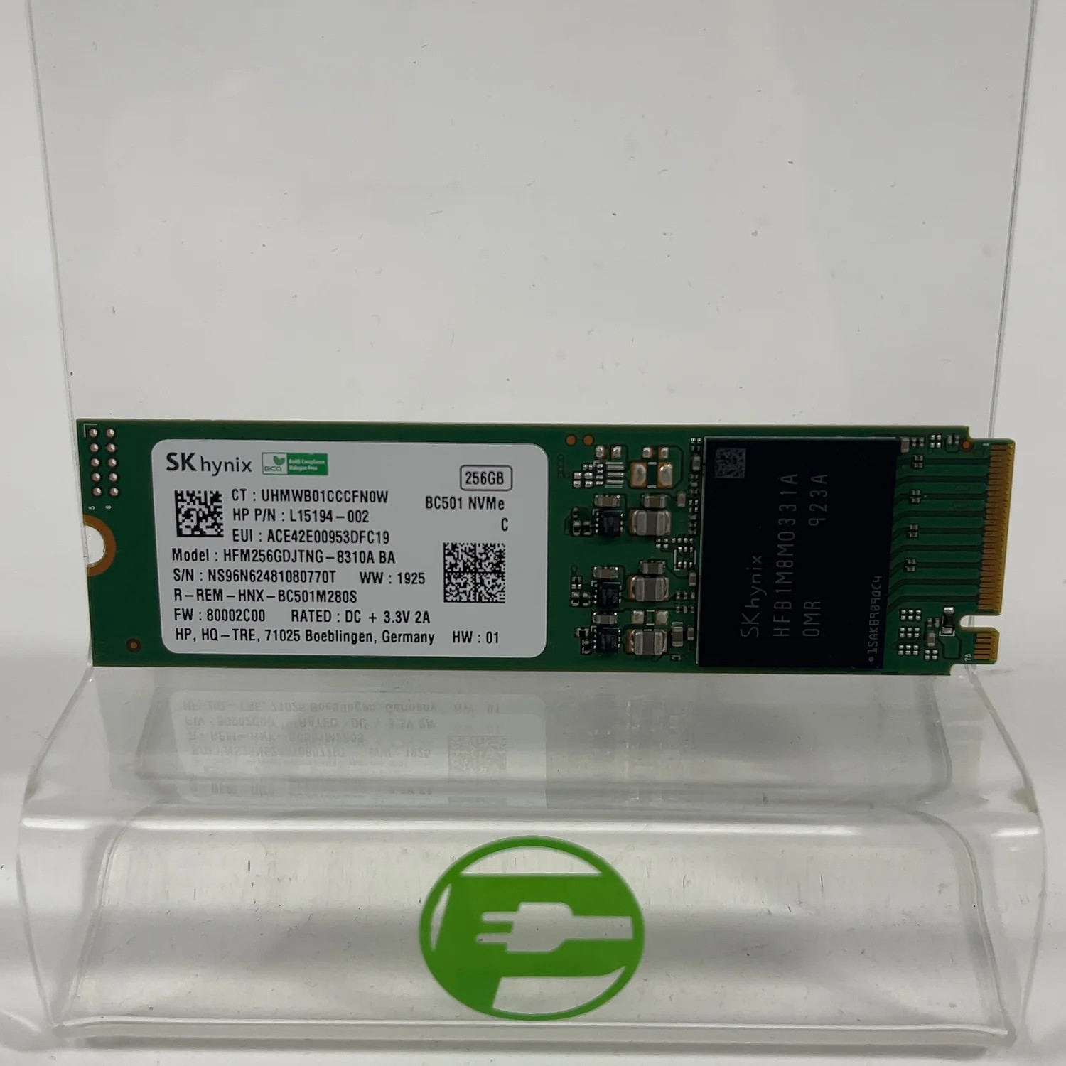 SK Hynix 2280mm BC501 256GB M.2 NVMe Gen 3.0 x 2 SSD HFM256GDJTNG
