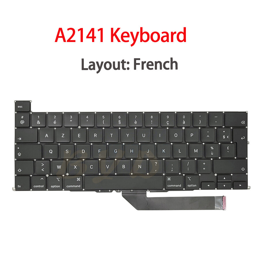 New AZERTY French Layout For MacBook Pro Retina 16" A2141 Keyboard 2019 Year