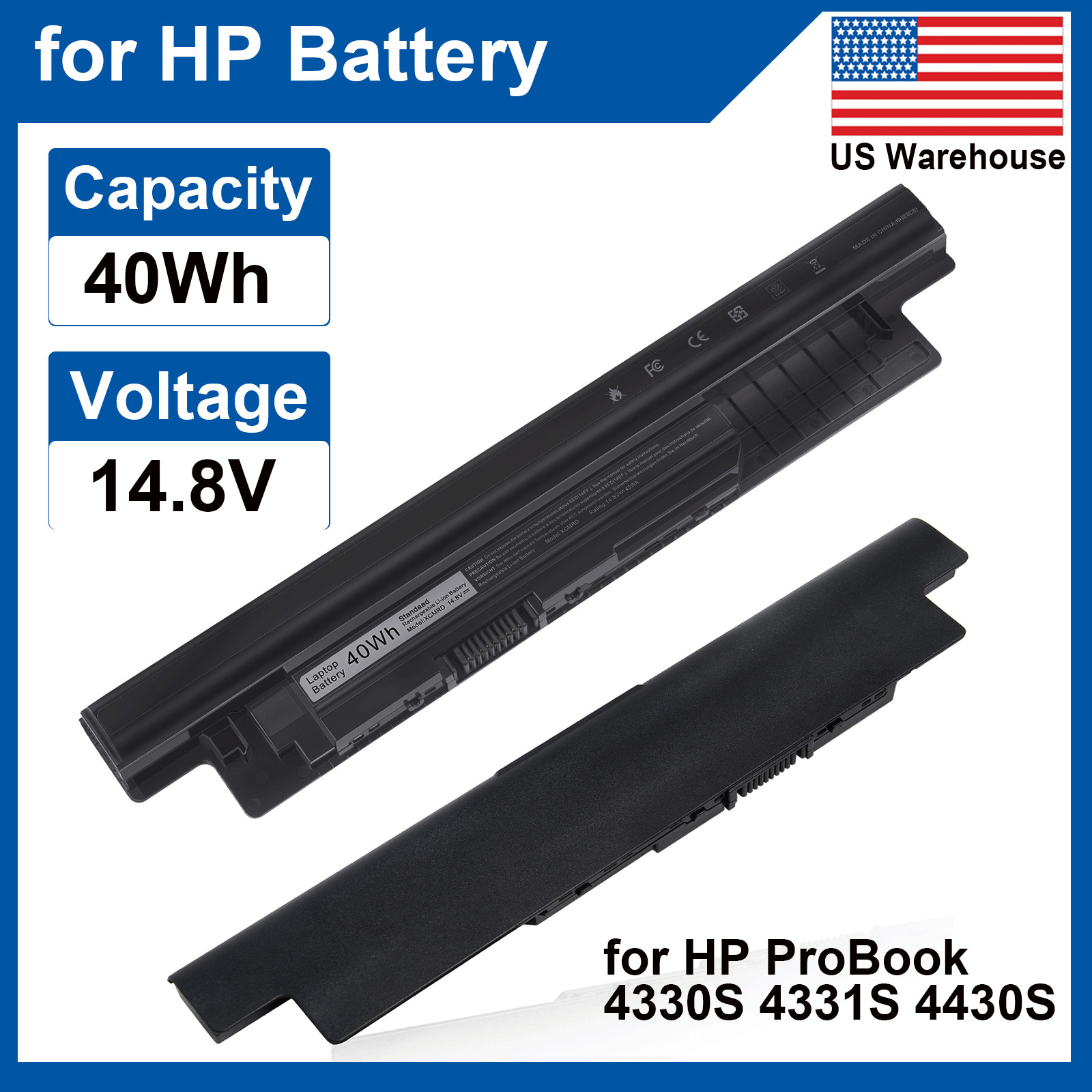Battery XCMRD For For Dell Inspiron 15 3000 Series 3531 3537 3541 3542 3543 40WH