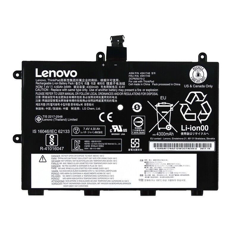 Genuine 34Wh 45N1748 45N1749 Laptop Battery For Lenovo ThinkPad Yoga 11e 45N1751