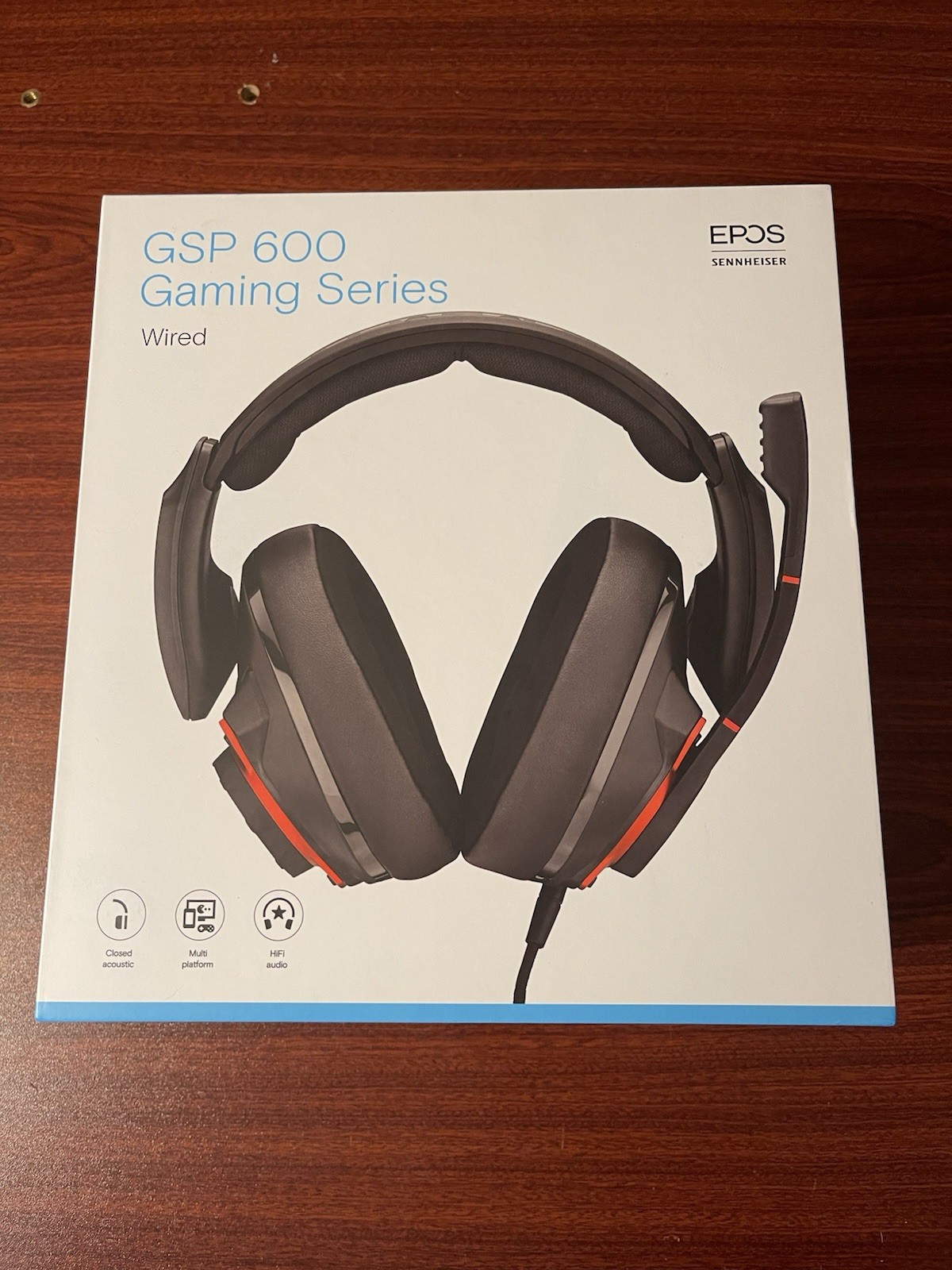 EPOS I Sennheiser GSP 600 Wired Closed Acoustic Gaming Headset Noise-Cancelling