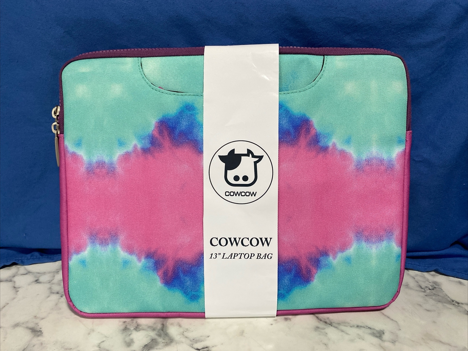 COWCOW 13 inch Laptop Bag - Green, Blue, Pink and Purple.