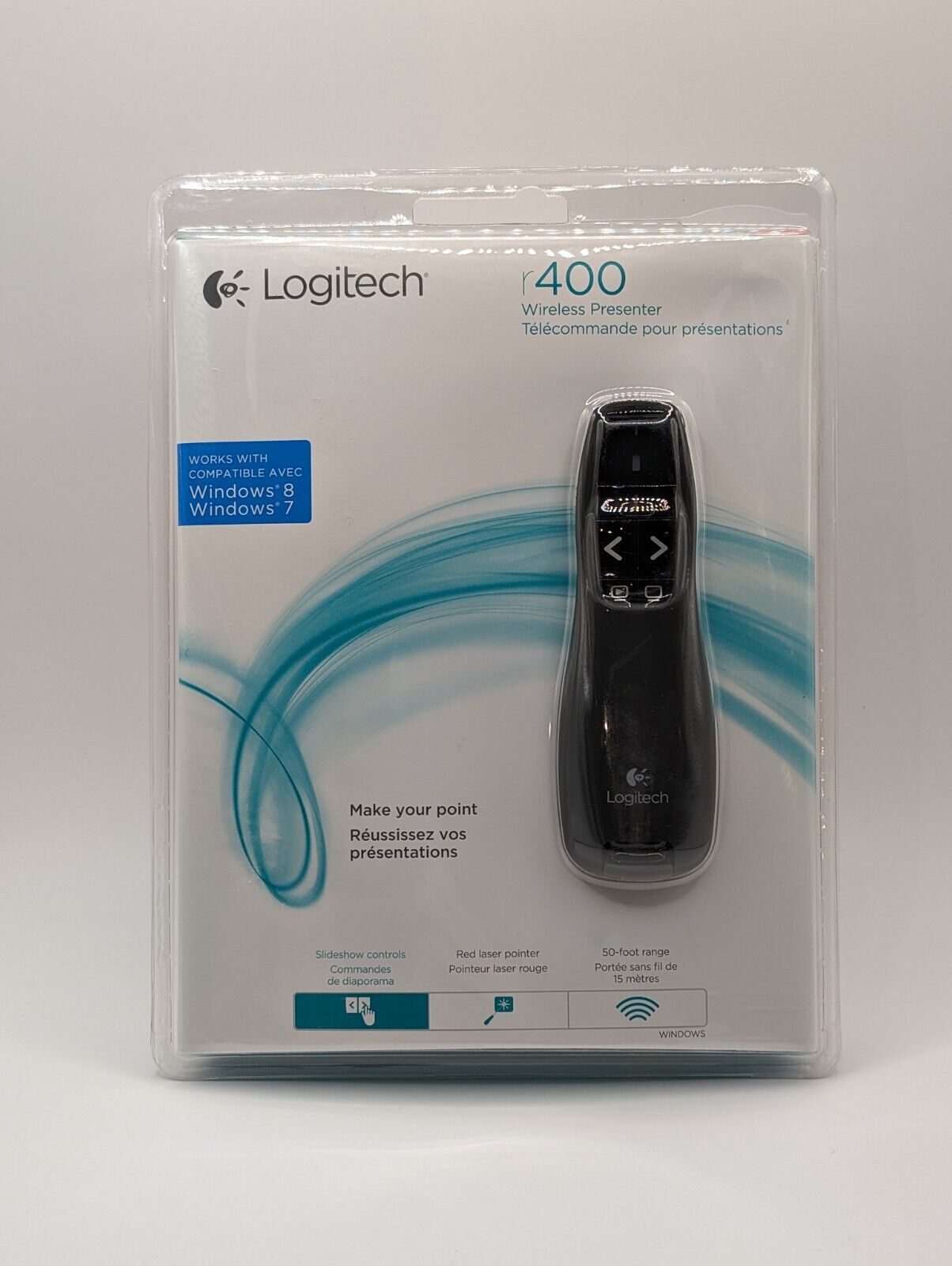 Logitech - R400 Wireless Presenter, Laser Presentation Remote Controller, New