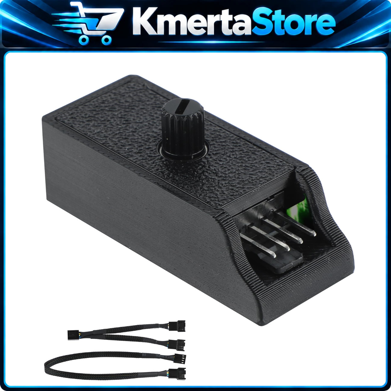 12V 4-Pin PWM Fan Controller with Dual Splitters for PC Cooling System