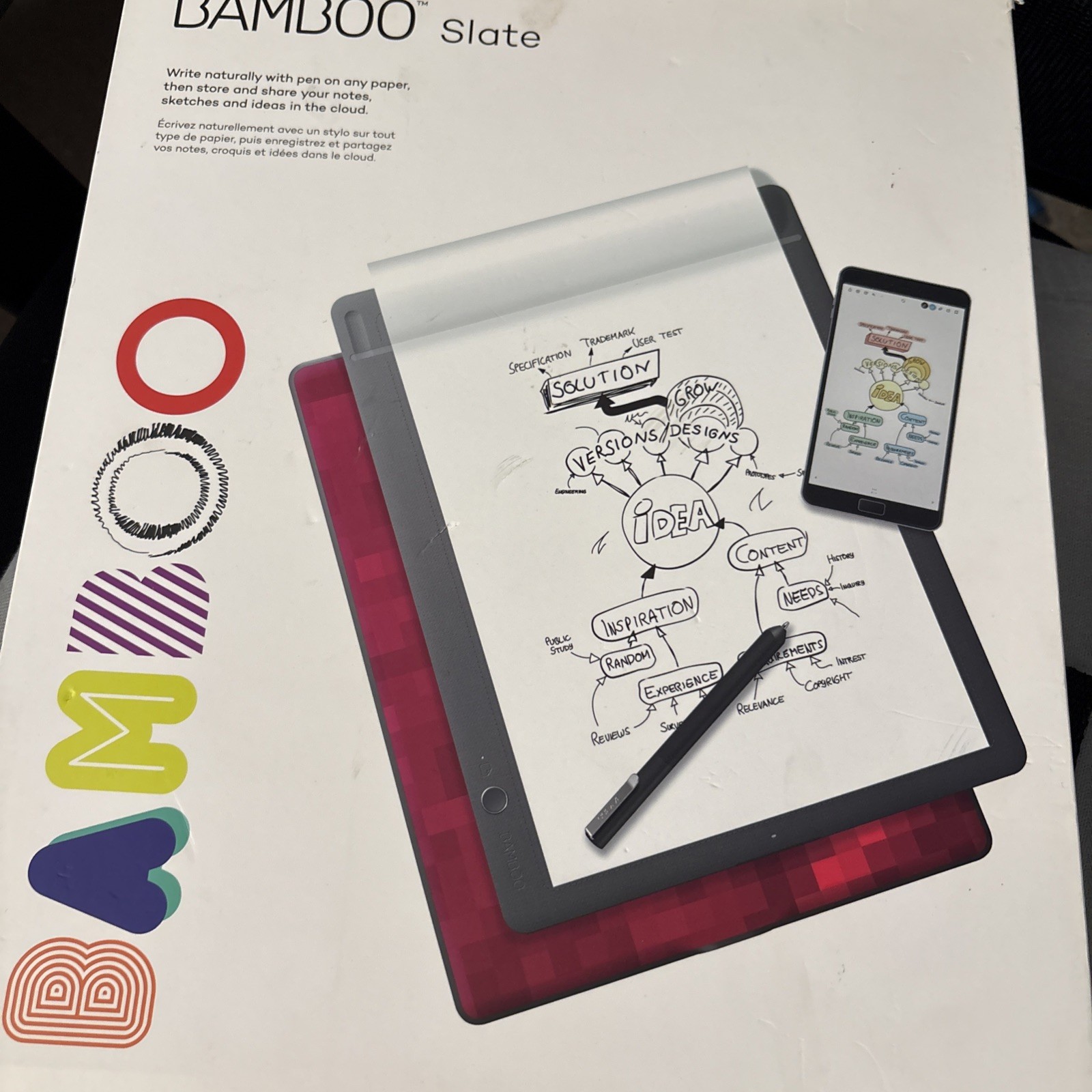 Wacom Bamboo Slate Large Graphics Tablet USB with Stylus/Pen & Cable