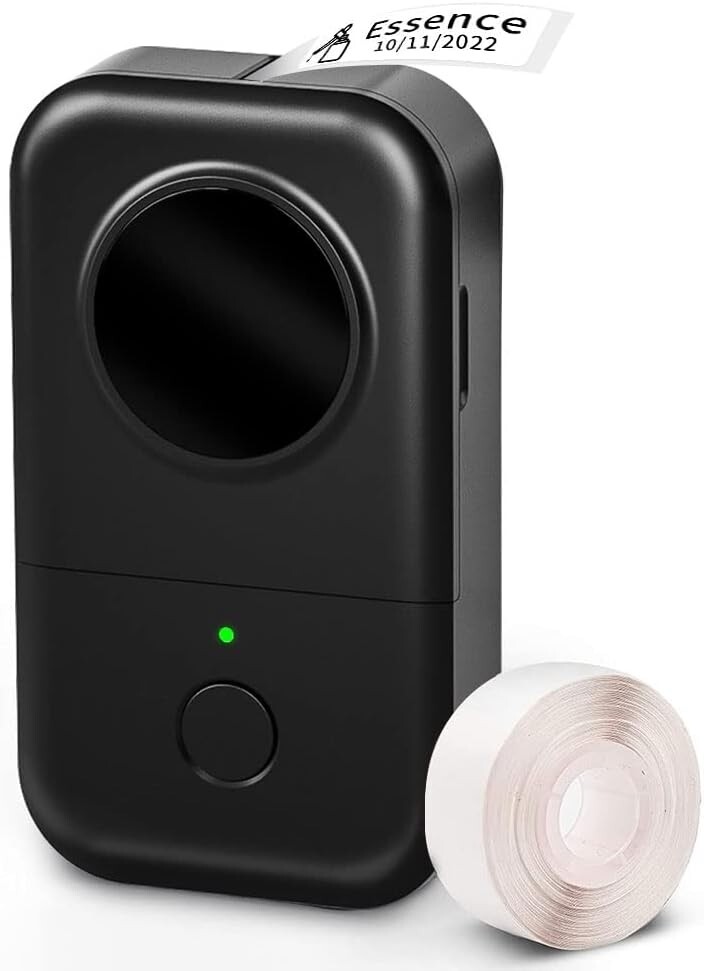 Phomemo D30 Mini Thermal Label Printer Portable Sticker Maker, Bluetooth - Black