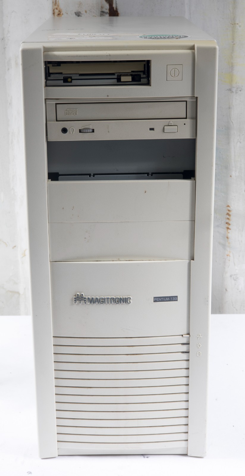 Magitronic tower computer case AT tested to power on CASEB10