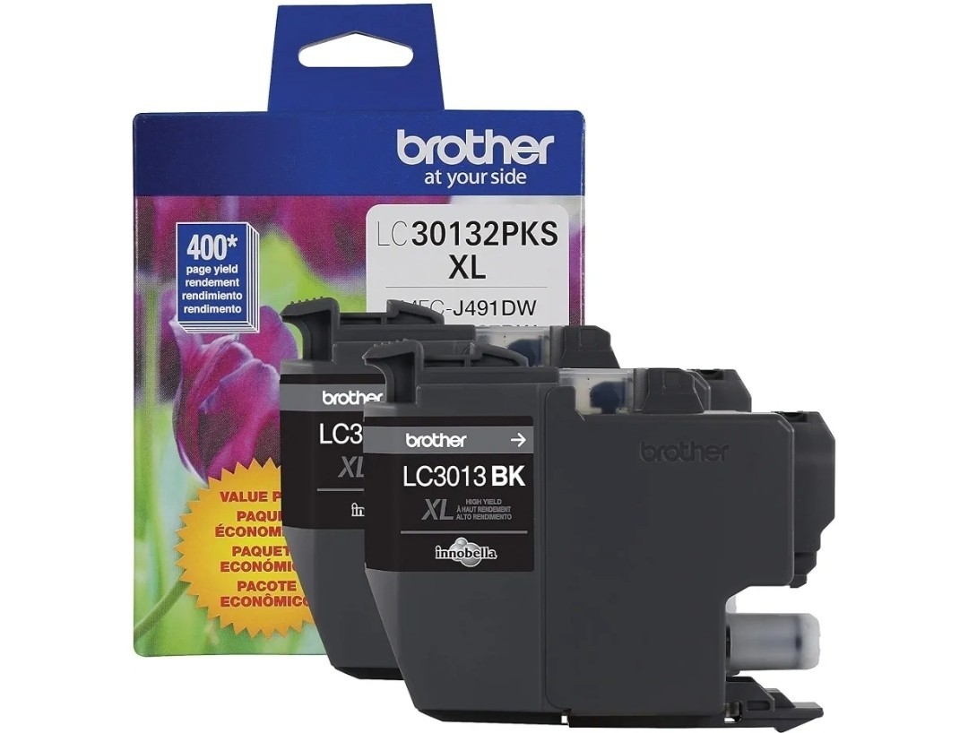 Brother LC3013-2PKS Black Ink Cartridge High Yield (2x400 Yield) Genuine 