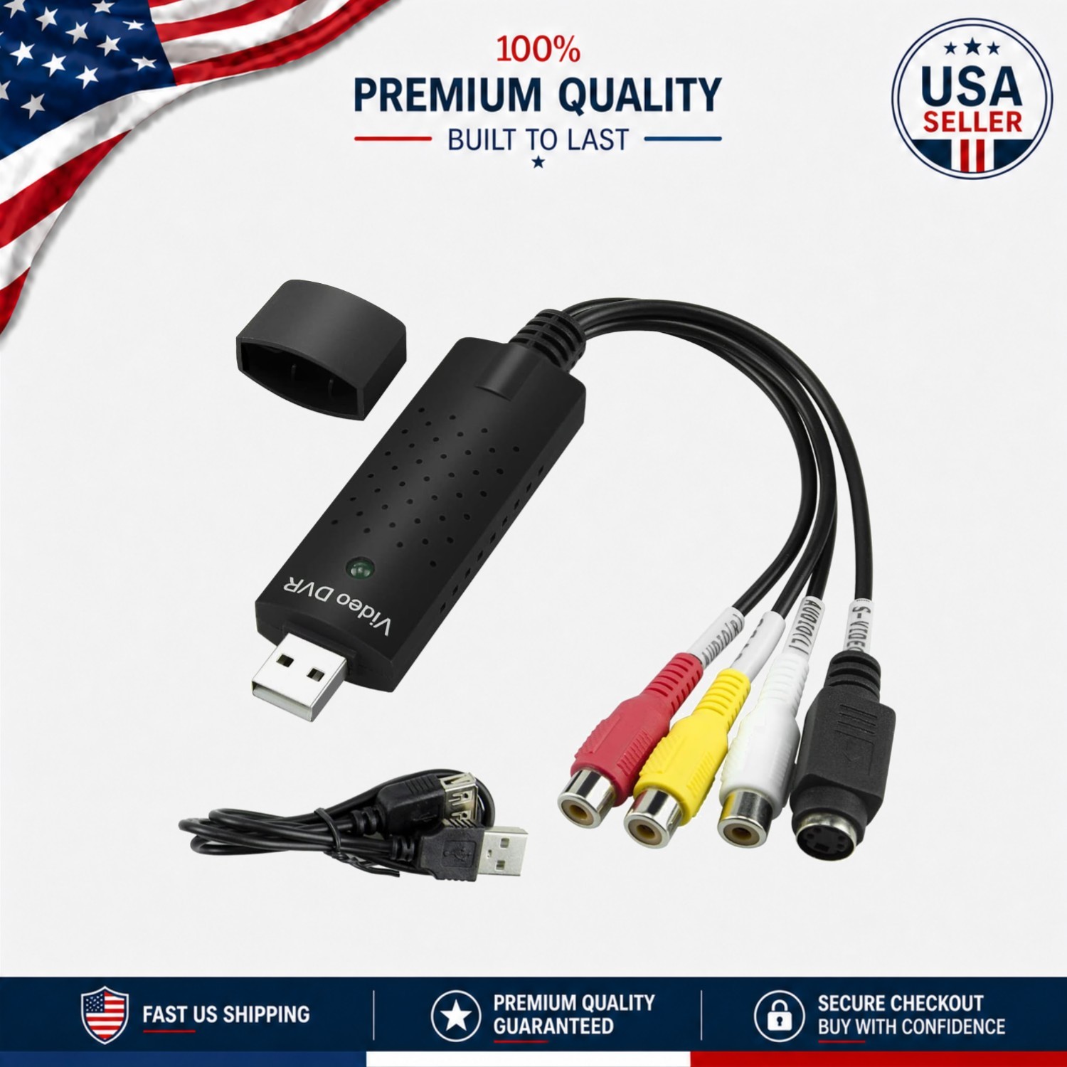High-Quality USB Video Capture Card: Convert VHS to Digital on Windows & Mac