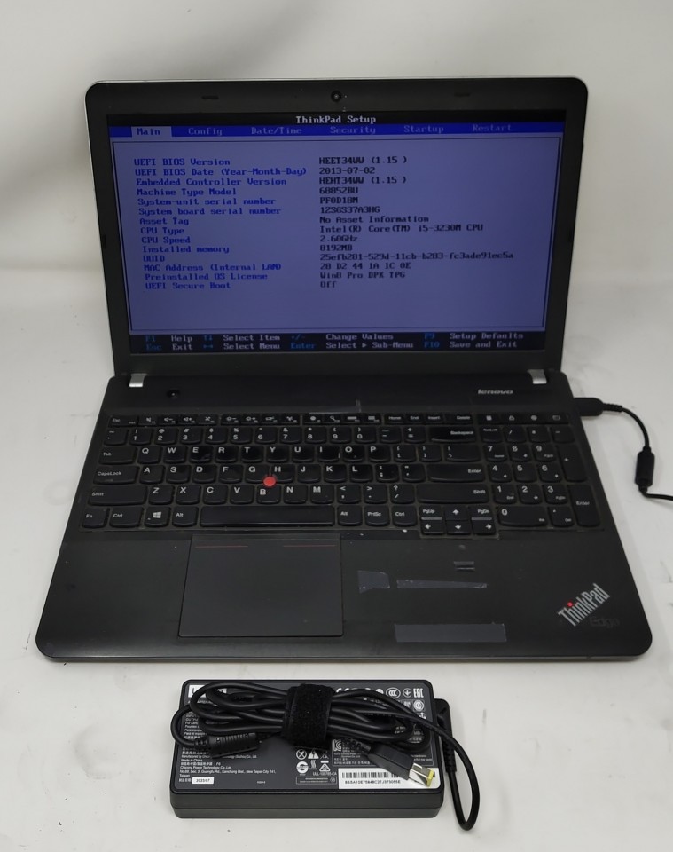 LENOVO ThinkPad Edge E531 68852BU Laptop Core I5-3230M 4GB 500GB SEE NOTES