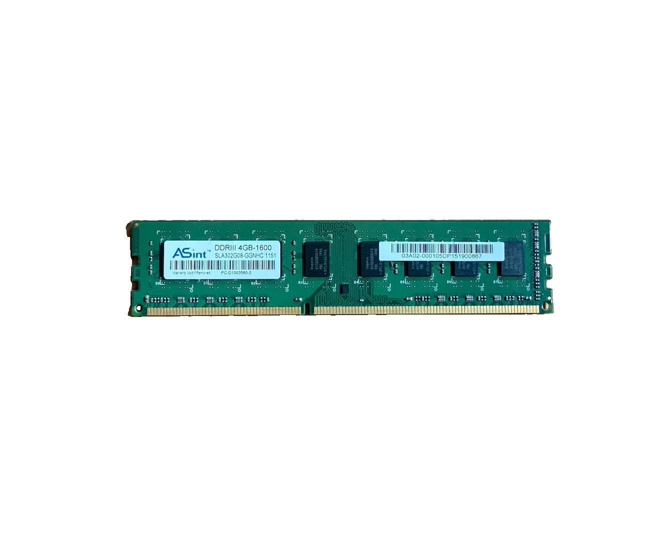 ASint 4GB 1600MHz DDR3 SLA302G08-GGNHC